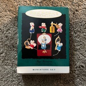 Hallmark Keepsake Tiny Treasures Ornament Set - Red, Blue, Gold Accents